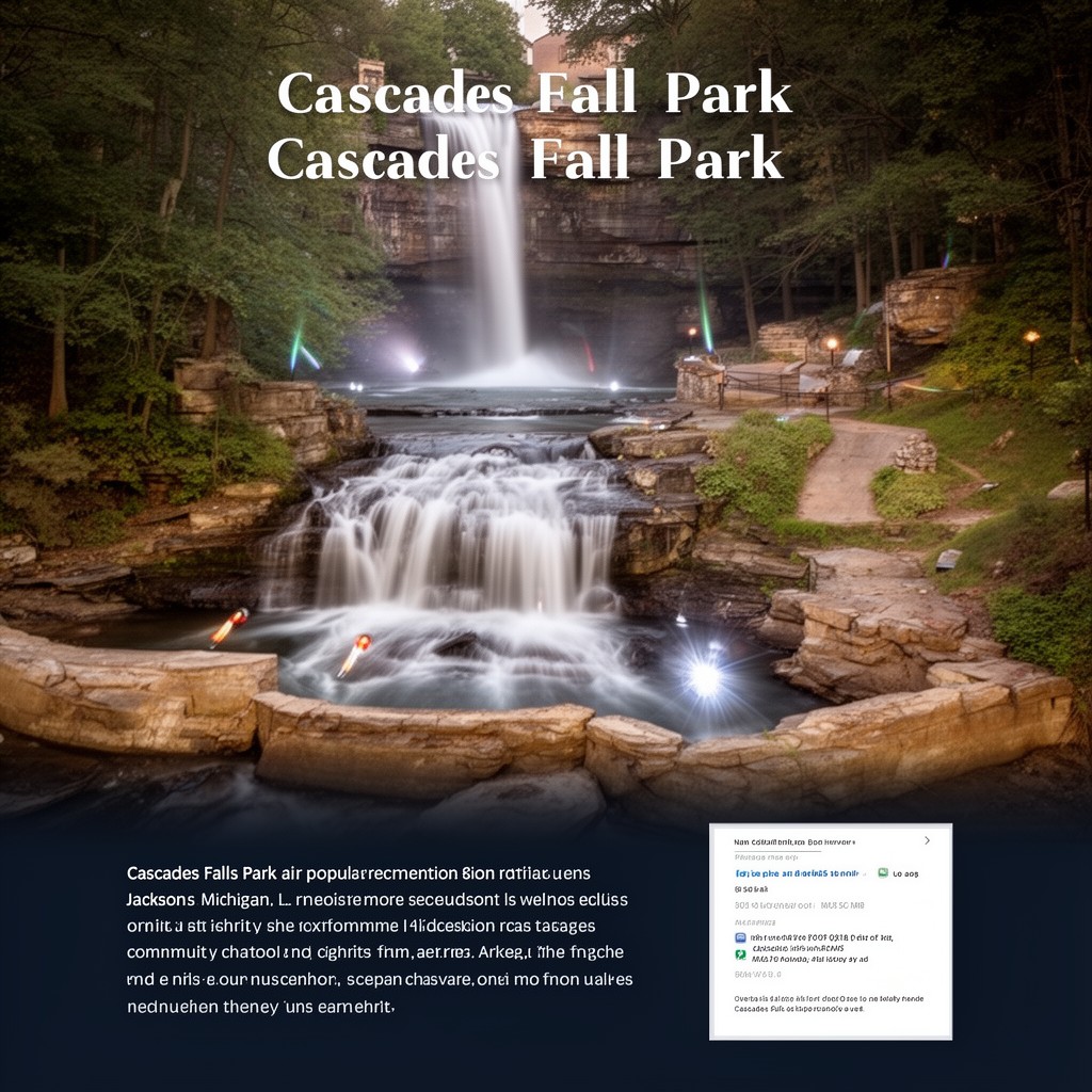 AI-generated illustration of Cascades Falls Park