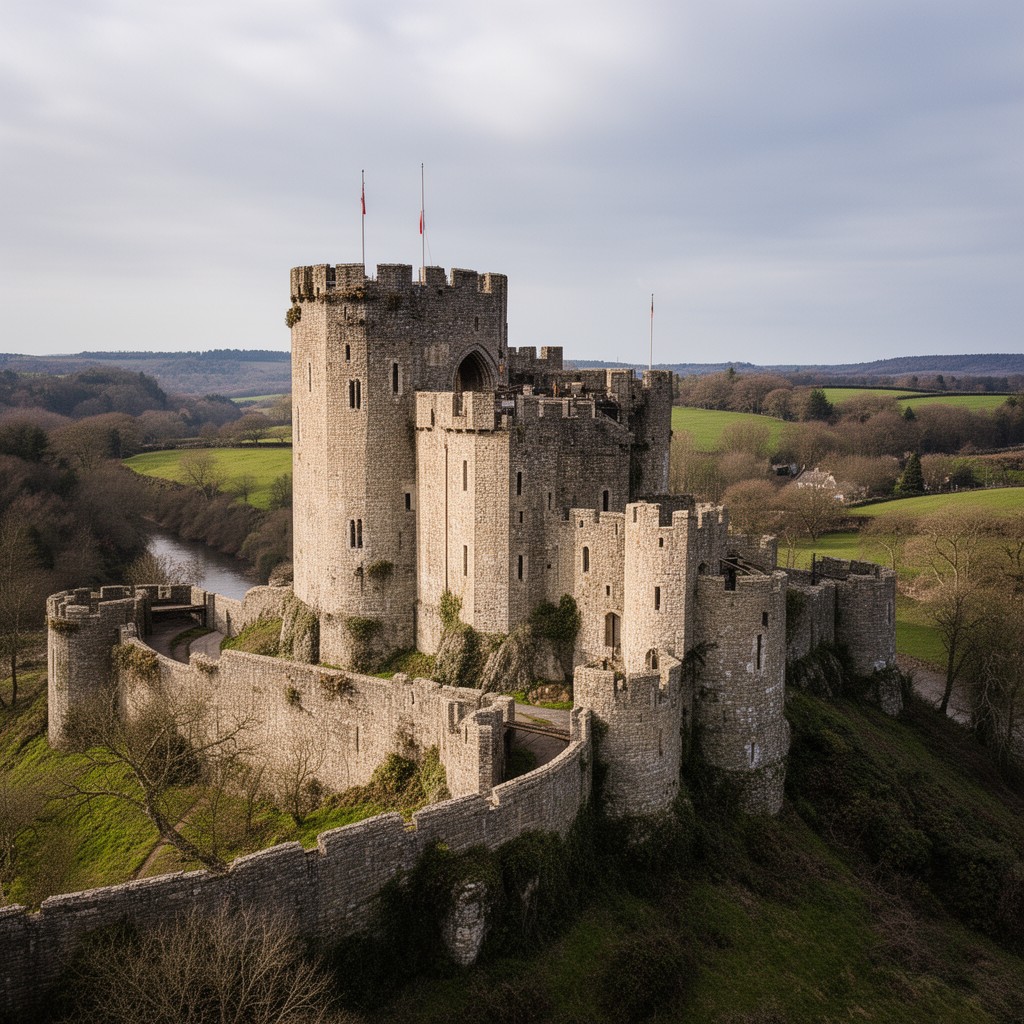 AI-generated illustration of Goodrich Castle