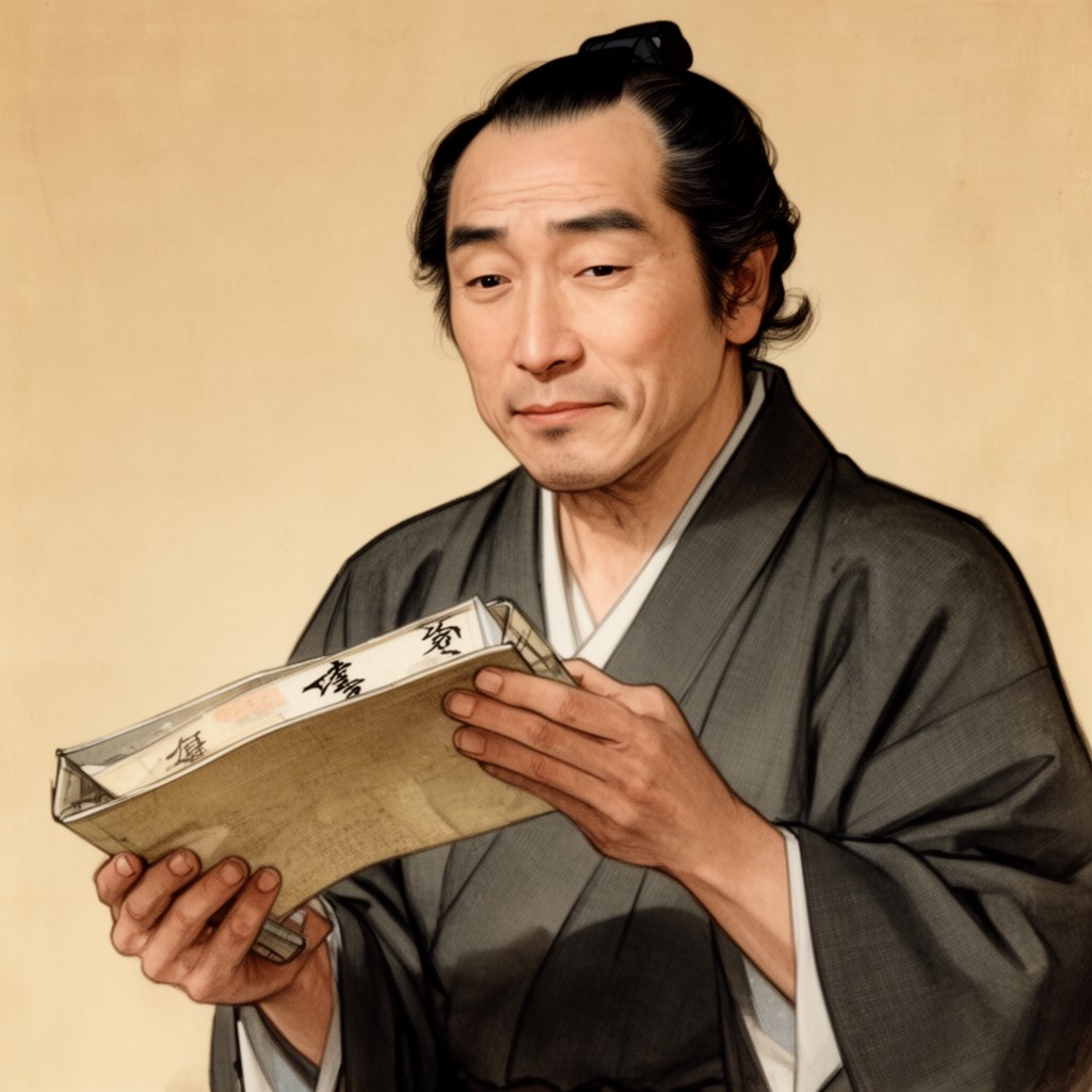 AI-generated illustration of Ihara Saikaku