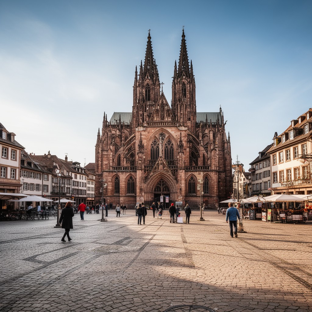 AI-generated illustration of Place de la Cathédrale