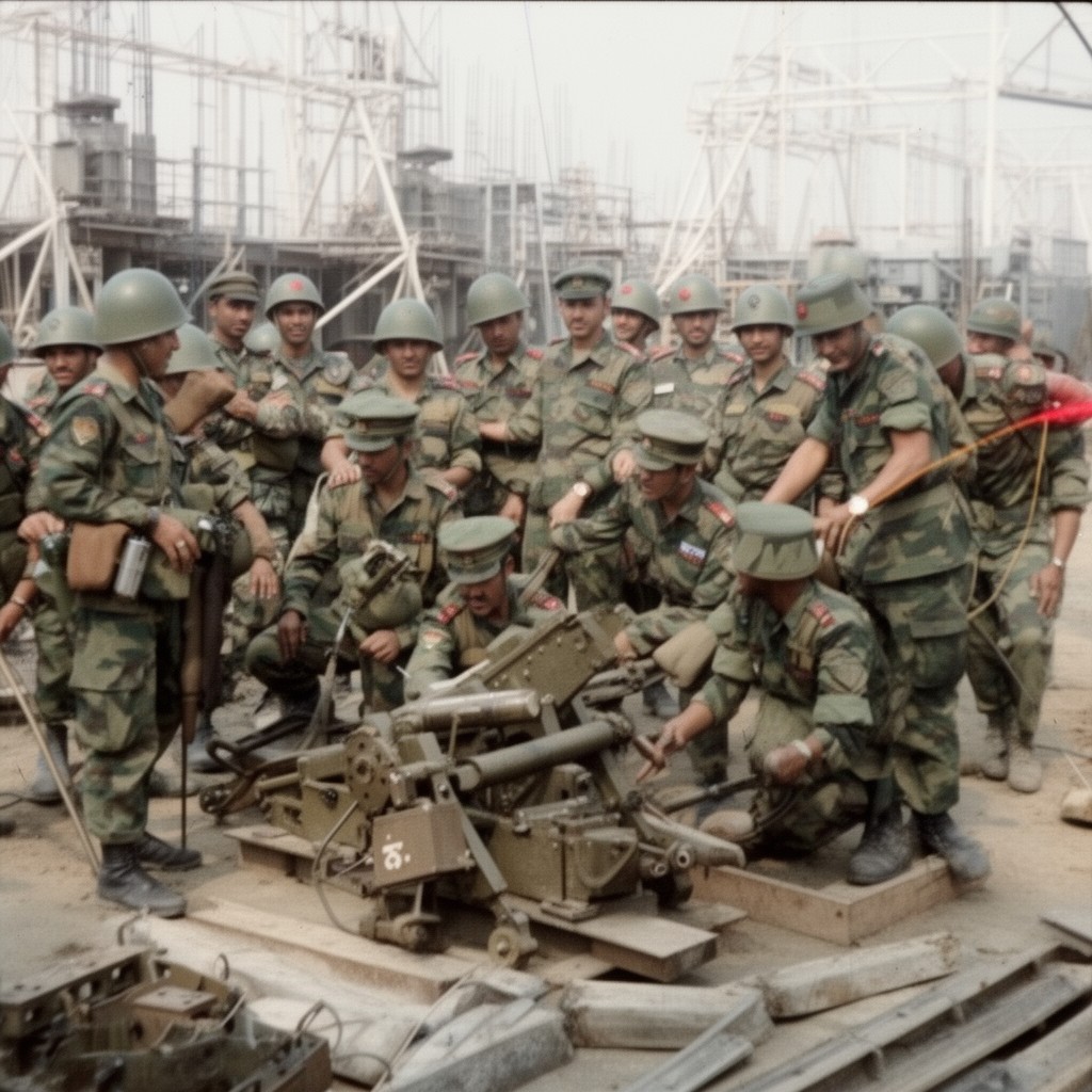 AI-generated illustration of Indian Army engineer units
