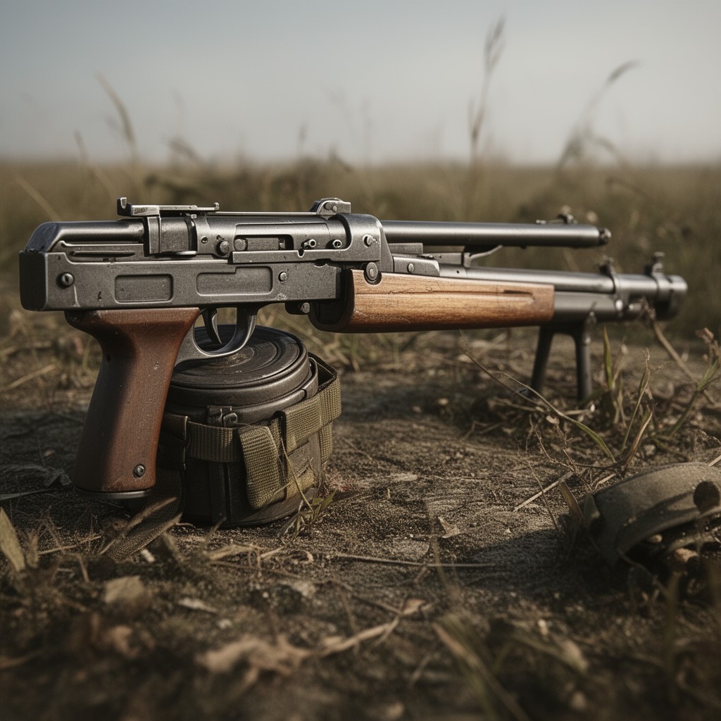 AI-generated illustration of PPSh-41 submachine gun