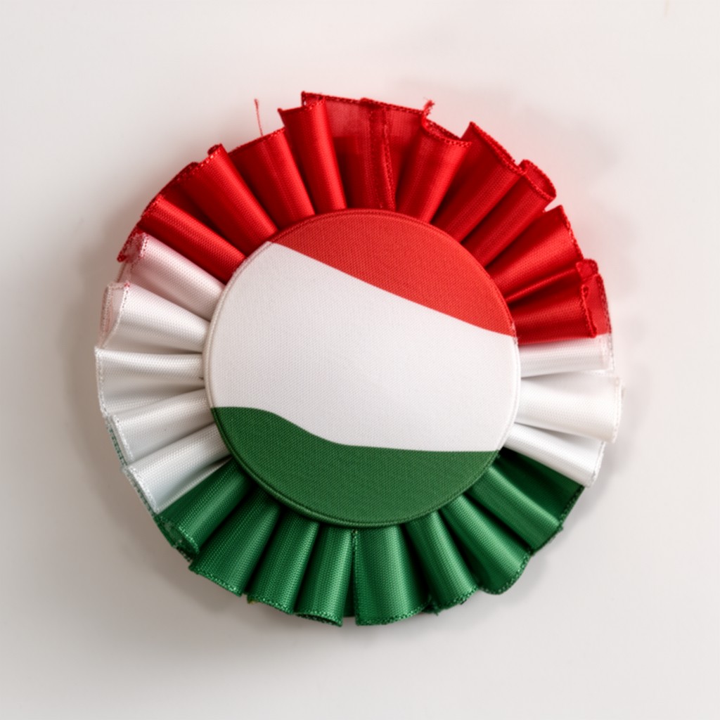 AI-generated illustration of Hungarian tricolour cockade