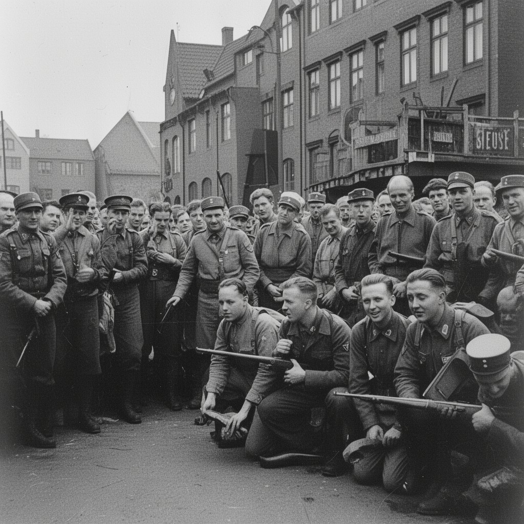 AI-generated illustration of Danish resistance movement