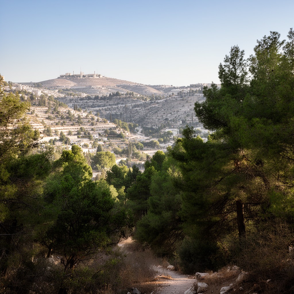 AI-generated illustration of Jerusalem Forest