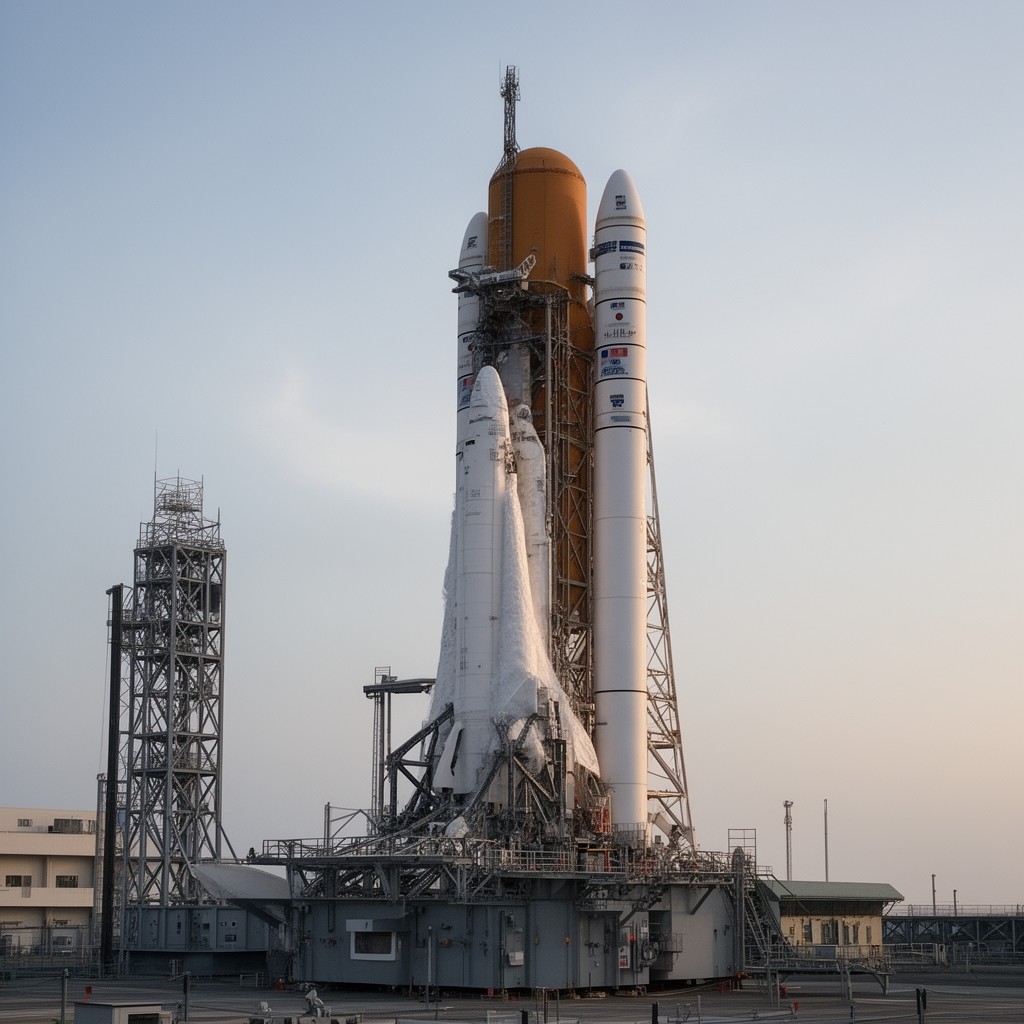AI-generated illustration of H-IIB launch vehicle