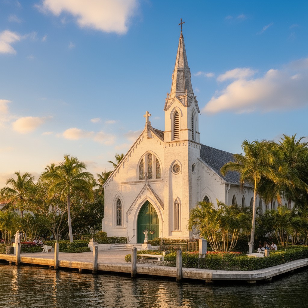 AI-generated illustration of Royal Poinciana Chapel