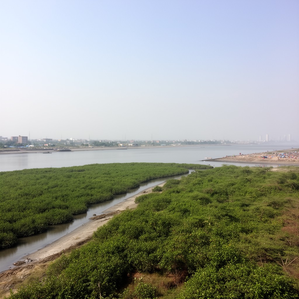 AI-generated illustration of West Bengal coast