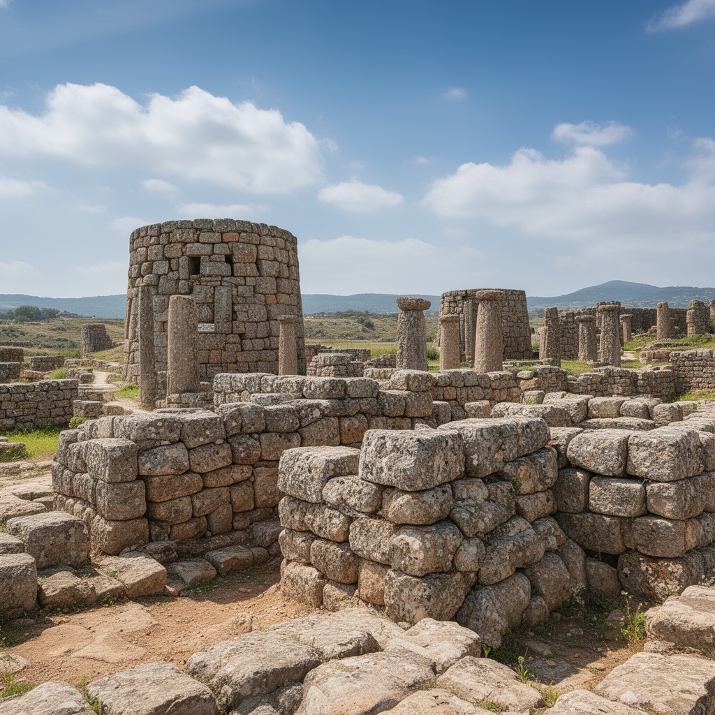 AI-generated illustration of Nuragic civilization