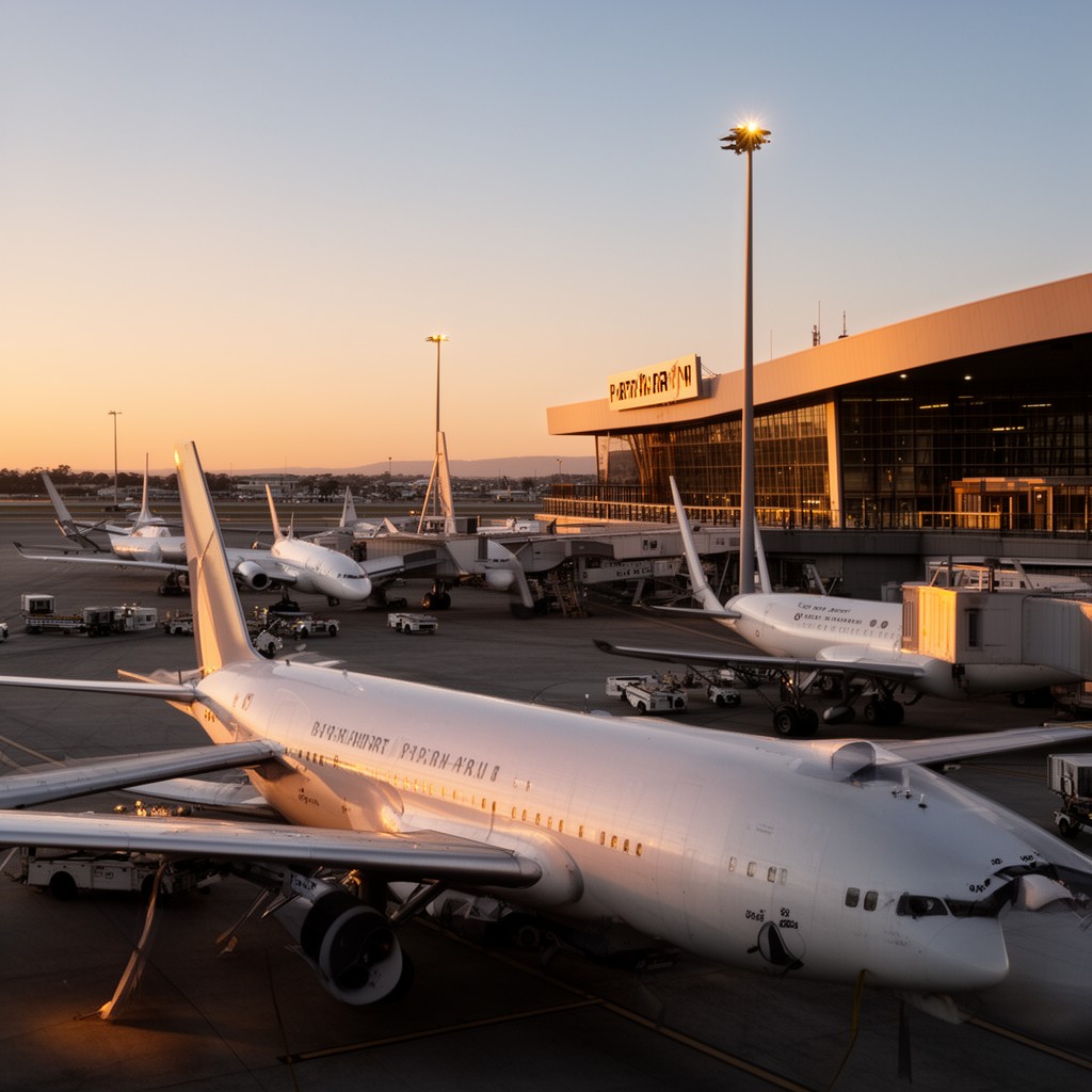 AI-generated illustration of Perth Airport