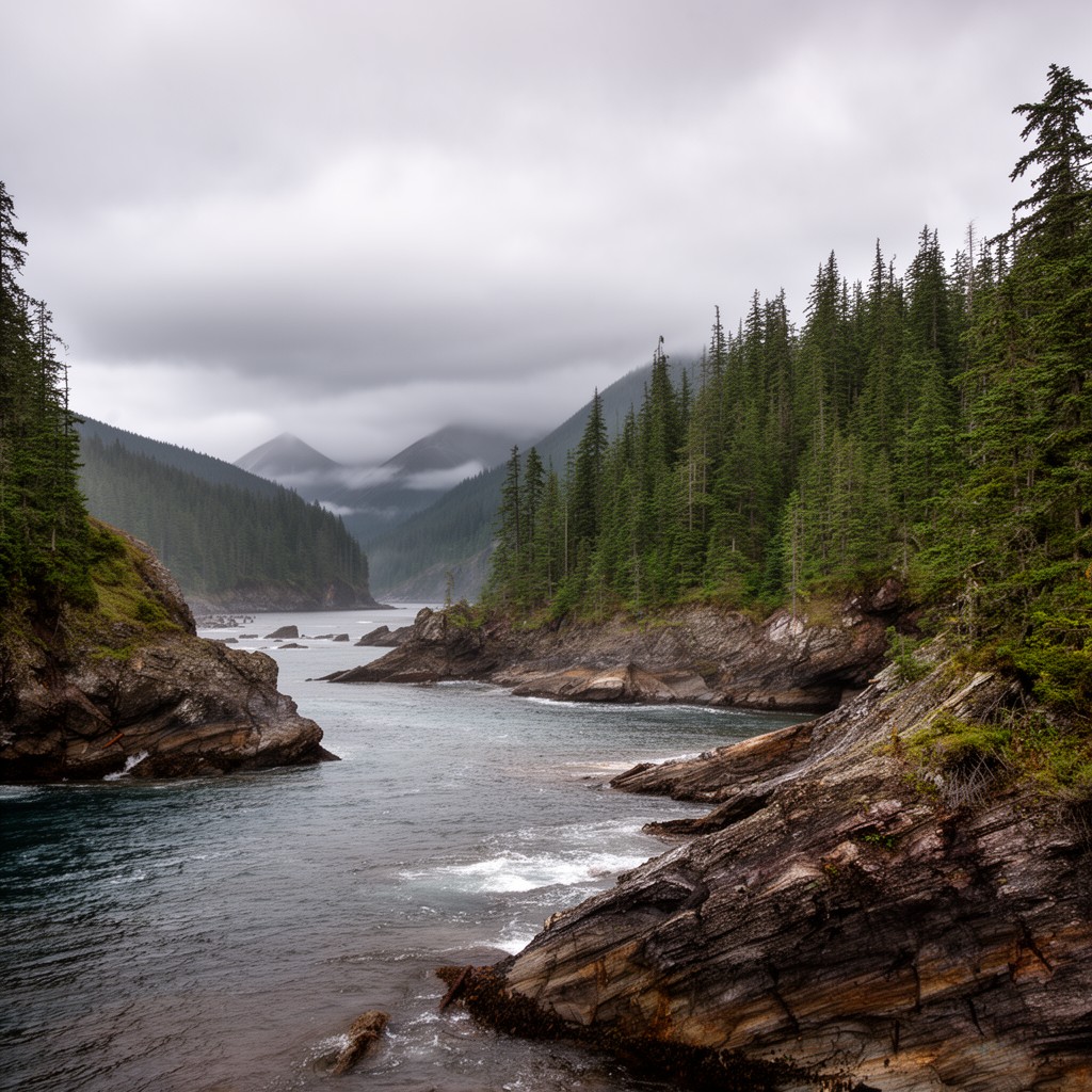 AI-generated illustration of North Coast of British Columbia