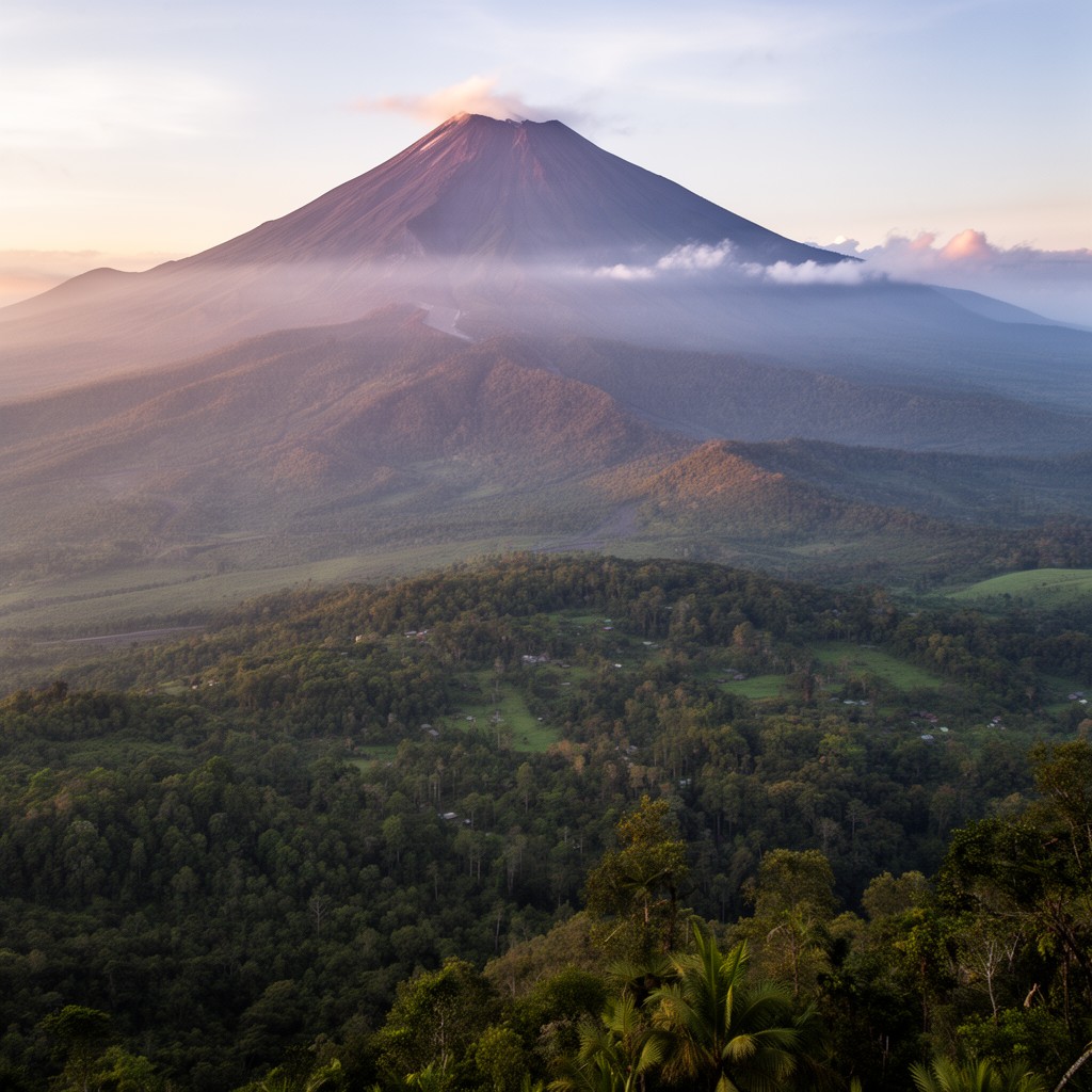 AI-generated illustration of Mount Kerinci