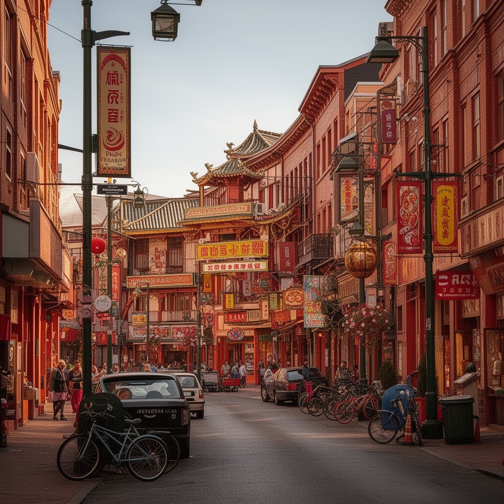 AI-generated illustration of Chinatown, Victoria
