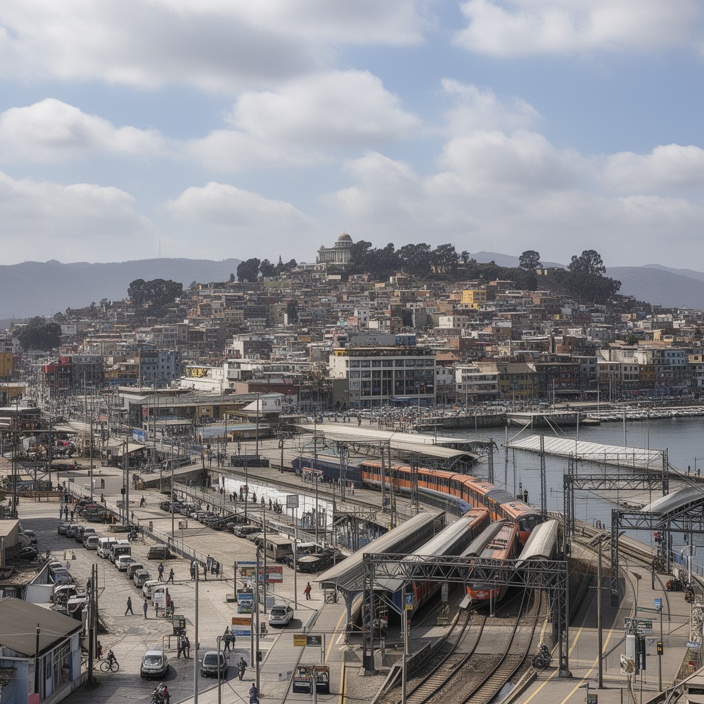 AI-generated illustration of Valparaíso Metro