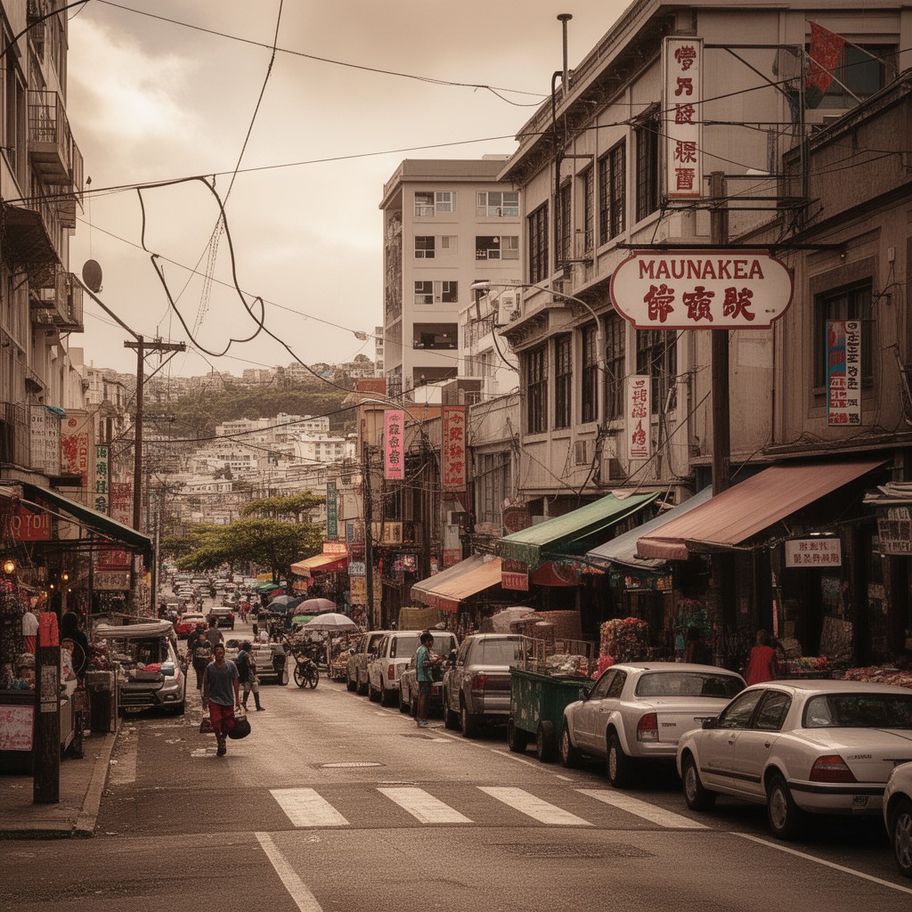 AI-generated illustration of Maunakea Street