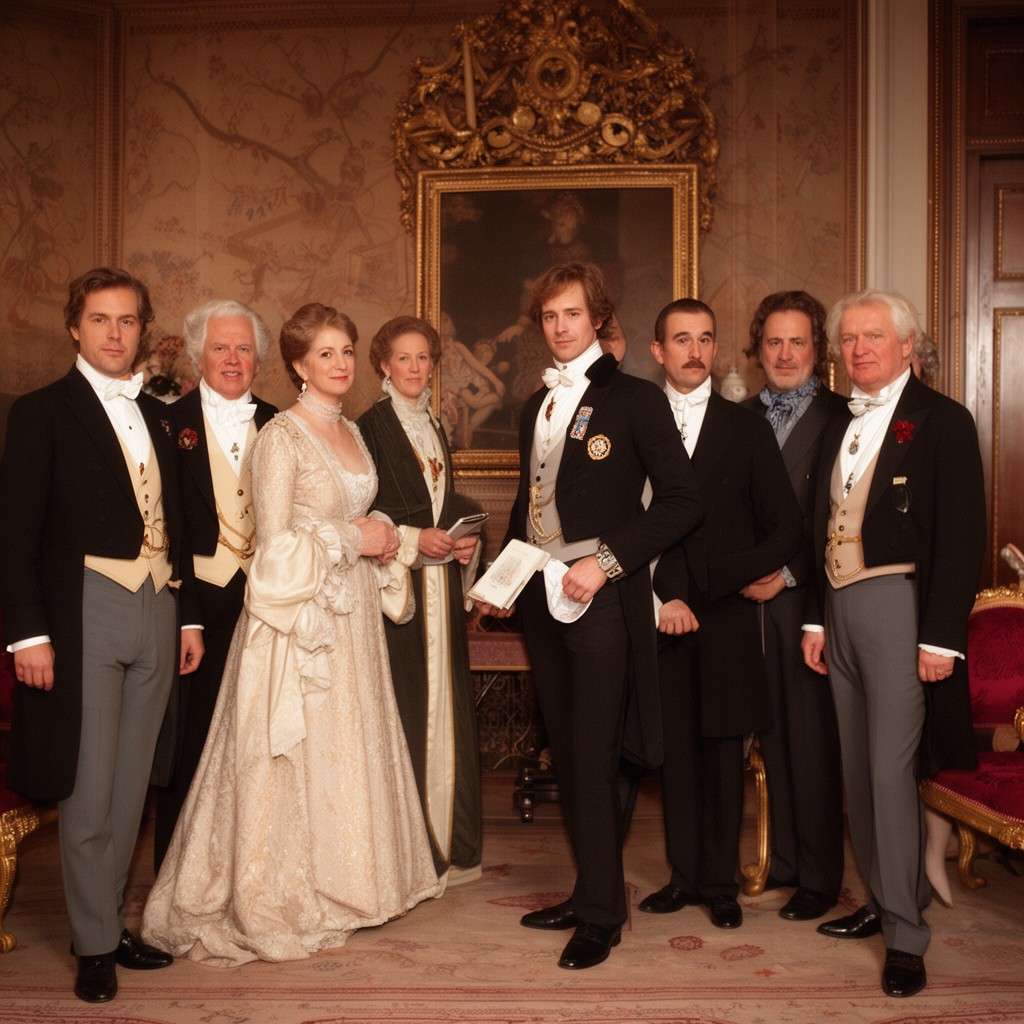 AI-generated illustration of British aristocracy
