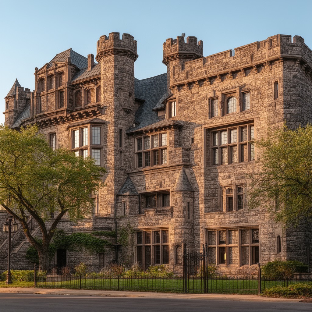 AI-generated illustration of Glessner House, Chicago