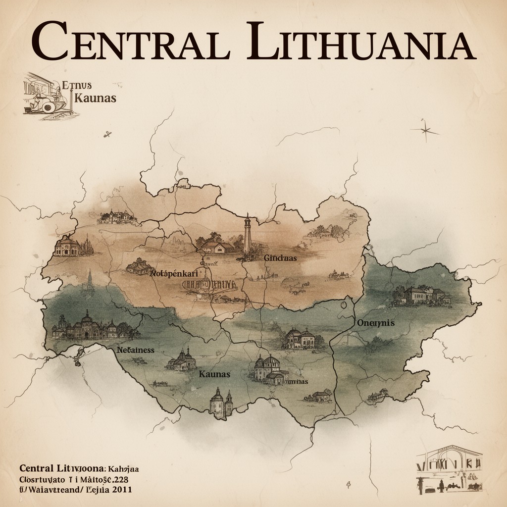 AI-generated illustration of Central Lithuania