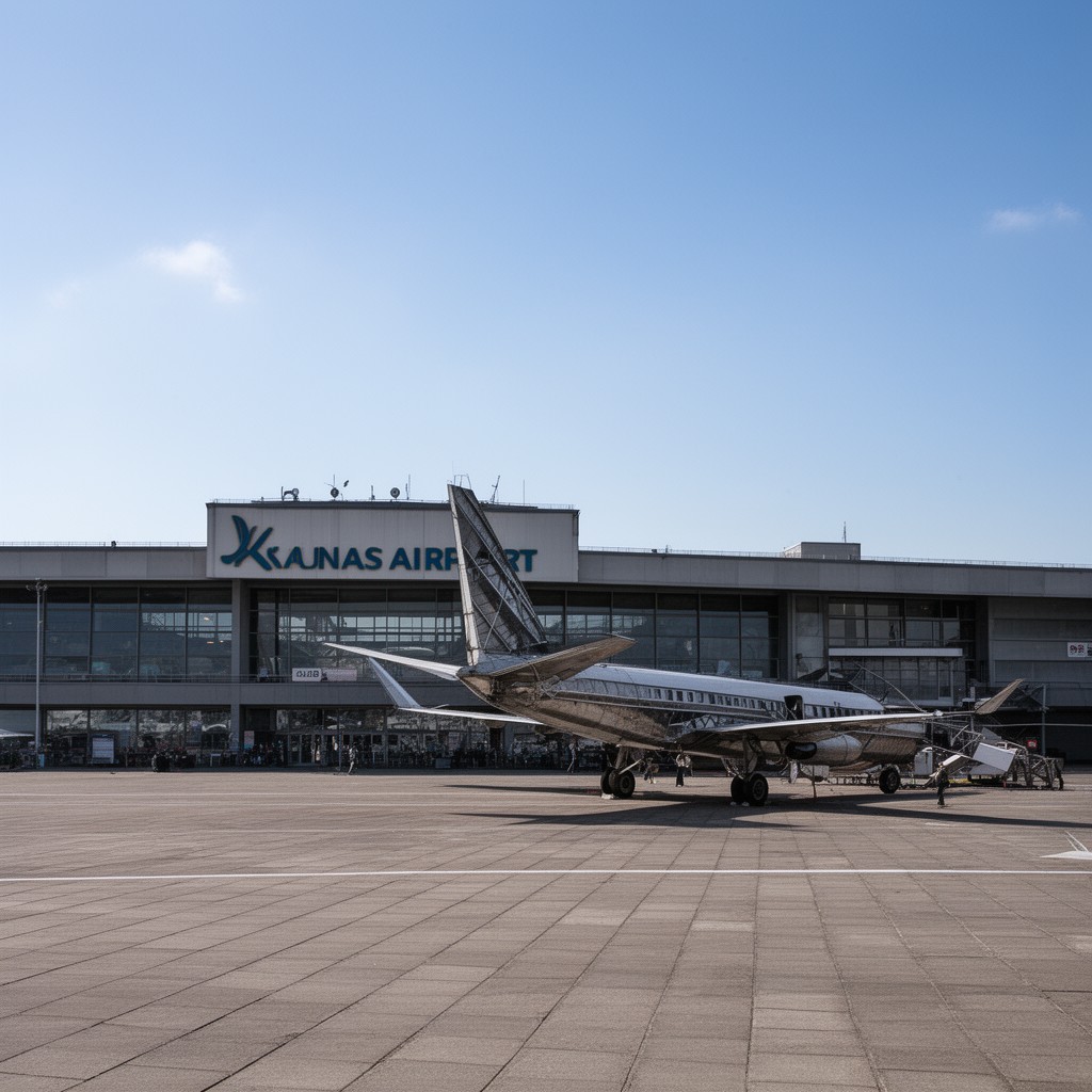 AI-generated illustration of Kaunas Airport