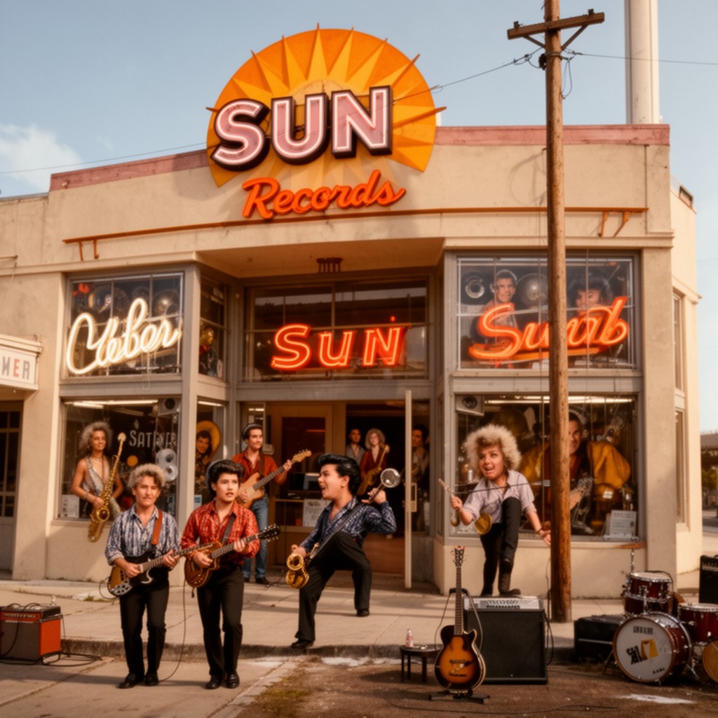 AI-generated illustration of Sun Records