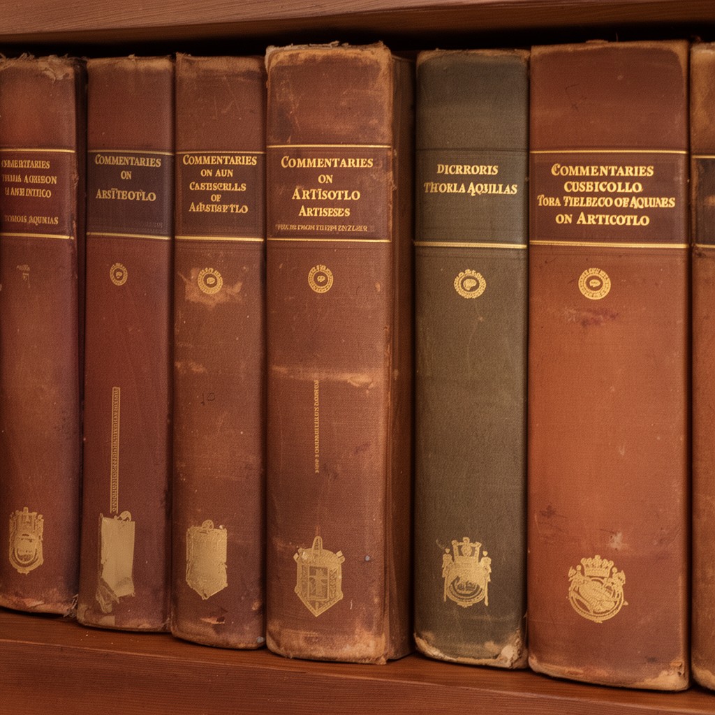 AI-generated illustration of Commentaries on Aristotle