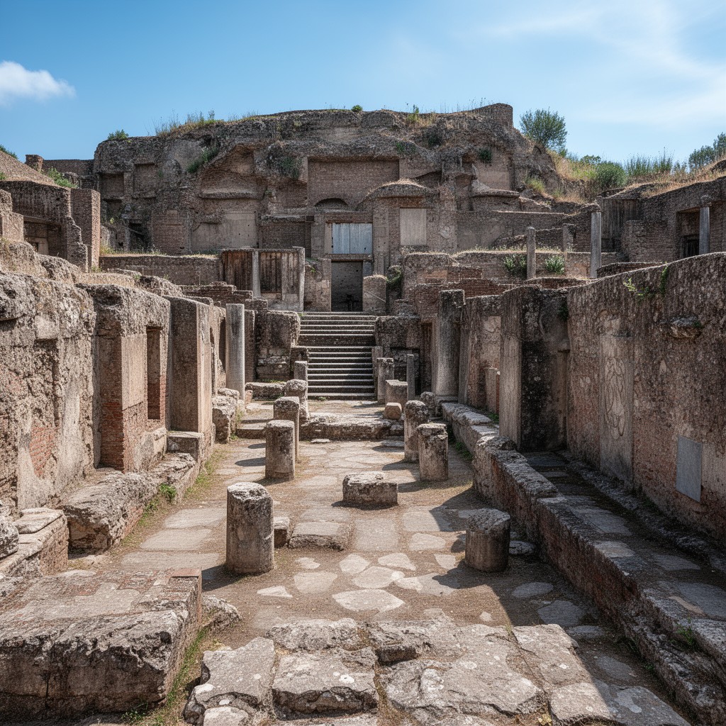 AI-generated illustration of Herculaneum