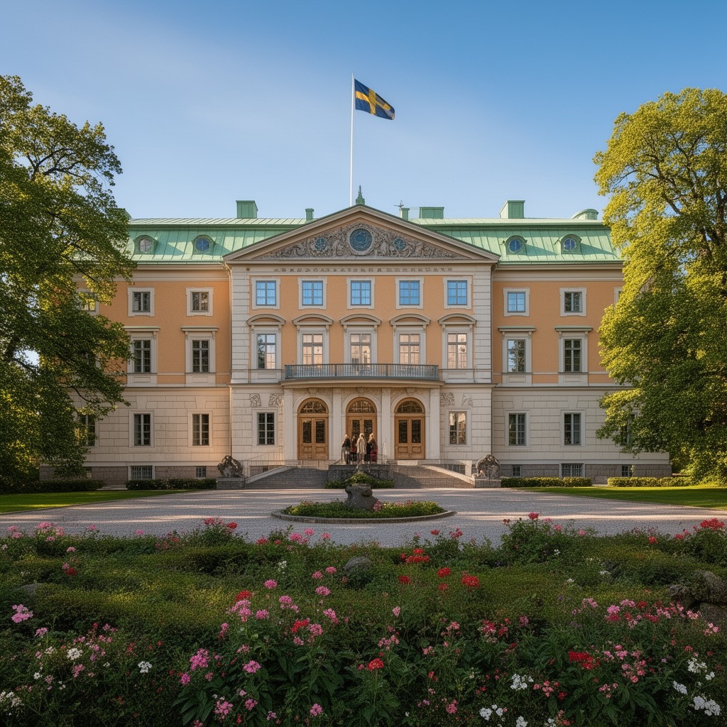 AI-generated illustration of Haga Palace, Solna, Sweden