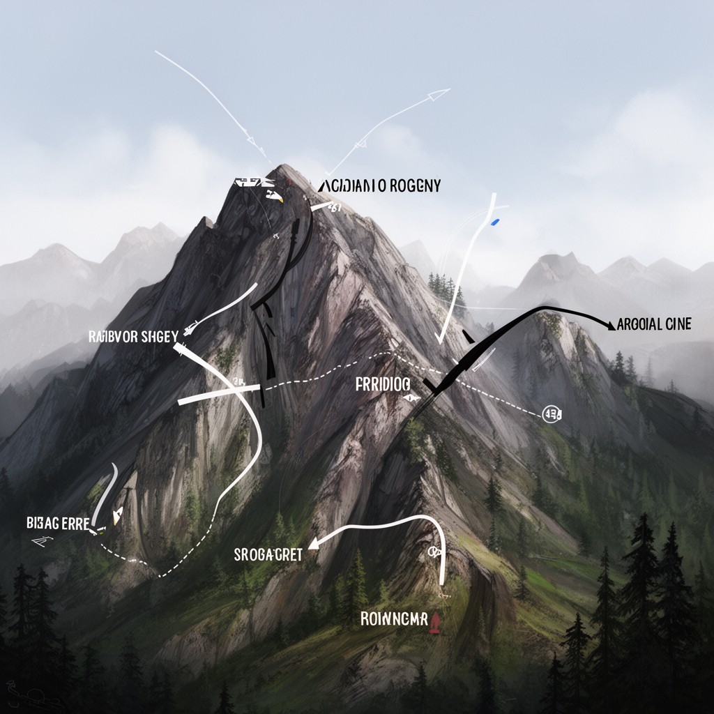 AI-generated illustration of Acadian orogeny