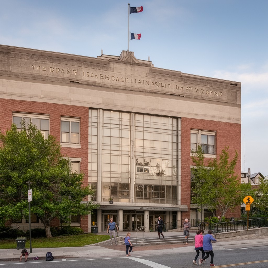 AI-generated illustration of Cultural Building, Augusta, Maine