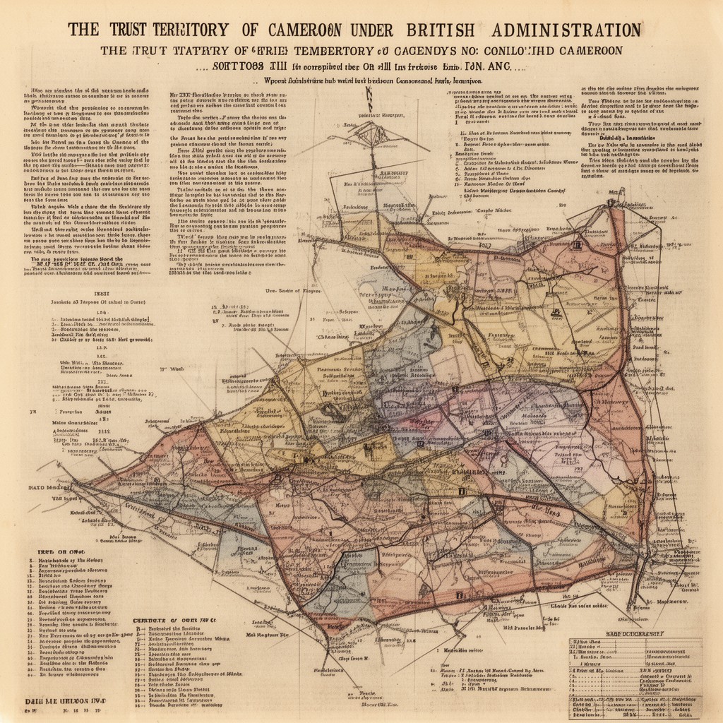 AI-generated illustration of Trust Territory of Cameroon under British administration