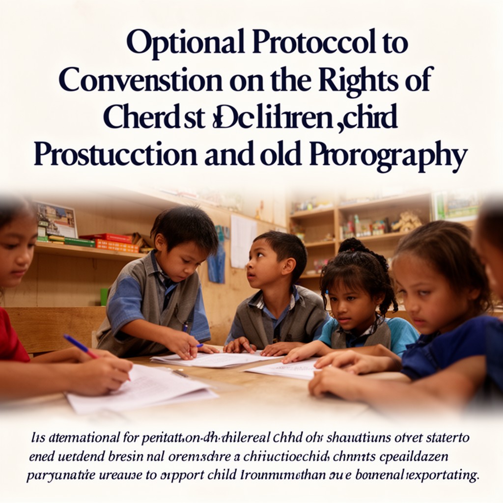 AI-generated illustration of Optional Protocol to the Convention on the Rights of the Child on the sale of children, child prostitution and child pornography