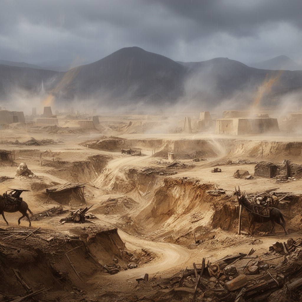 AI-generated illustration of 4.2 kiloyear event