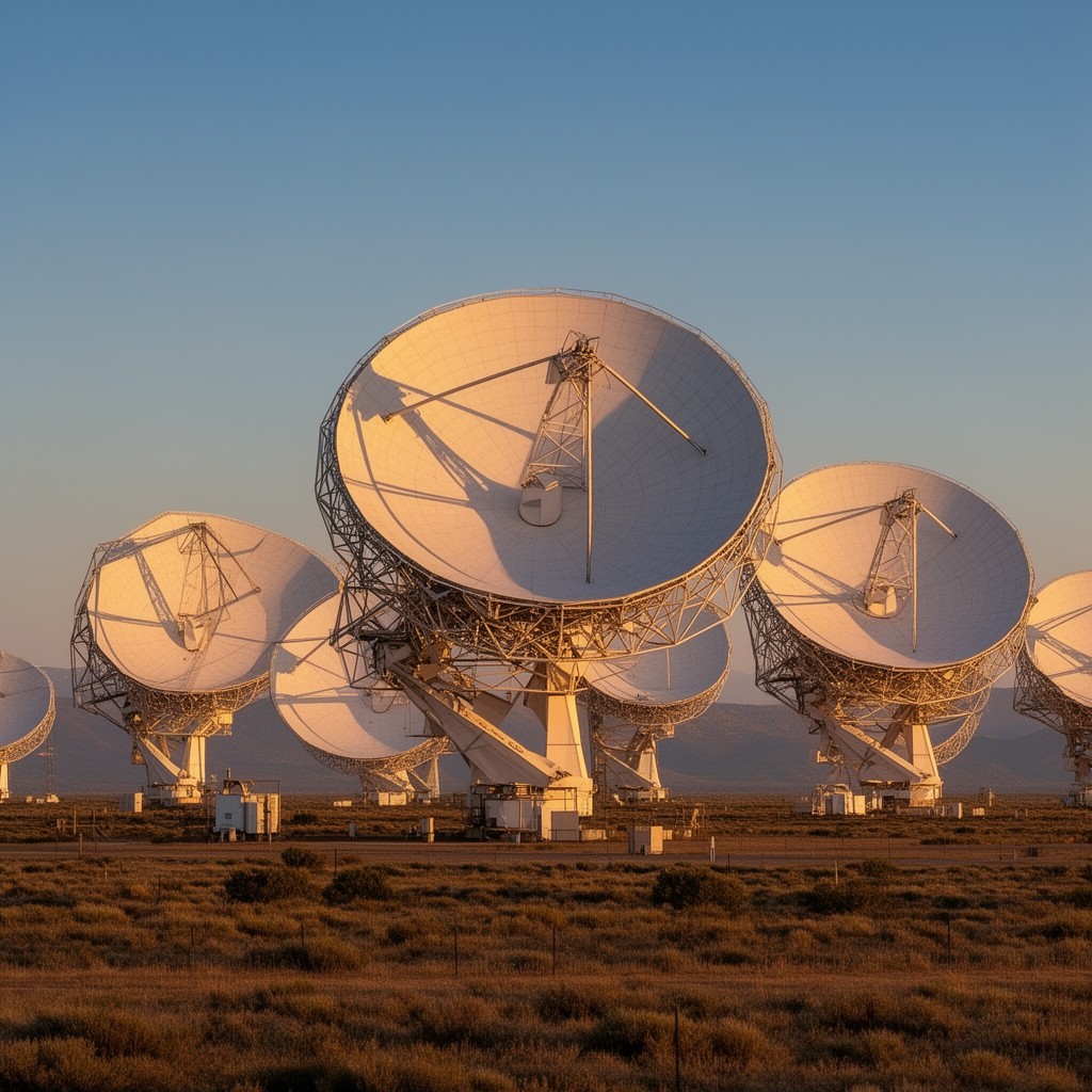 AI-generated illustration of Very Large Array (VLA) Radio Telescope