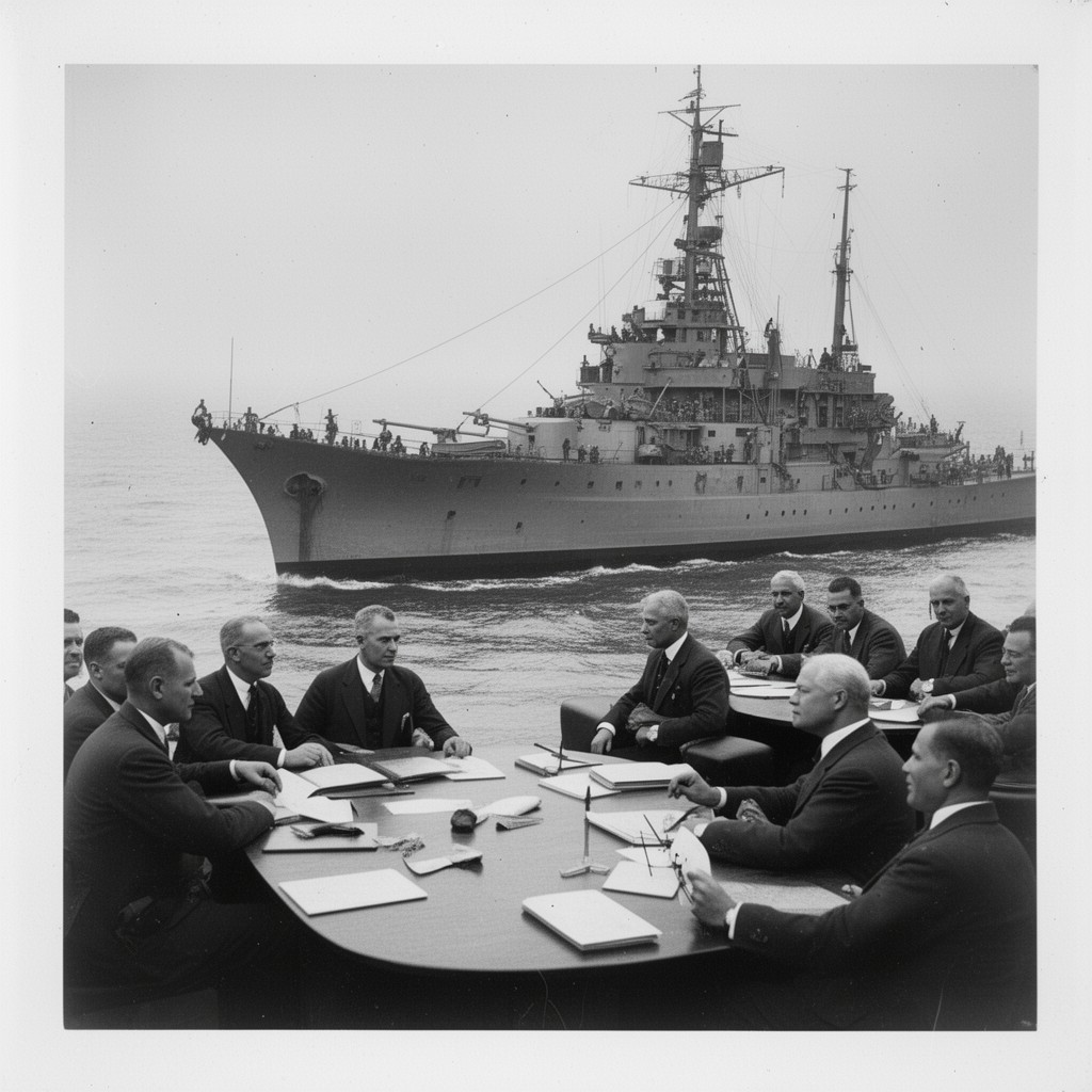 AI-generated illustration of Geneva Naval Conference