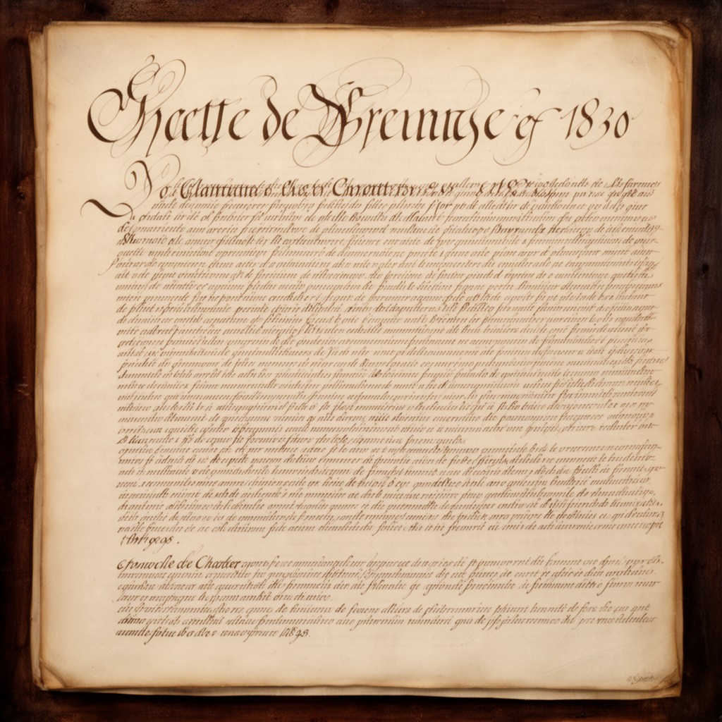 AI-generated illustration of French Charter of 1830