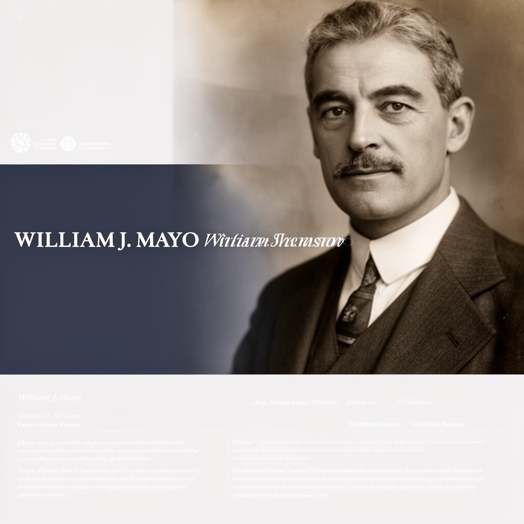 AI-generated illustration of William J. Mayo