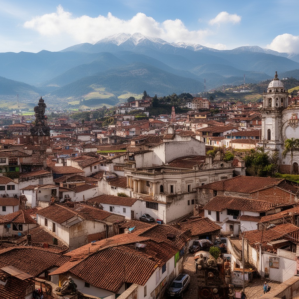 AI-generated illustration of Quetzaltenango