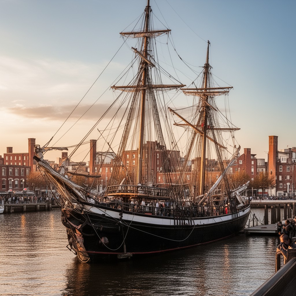 AI-generated illustration of USS Constellation (Baltimore)