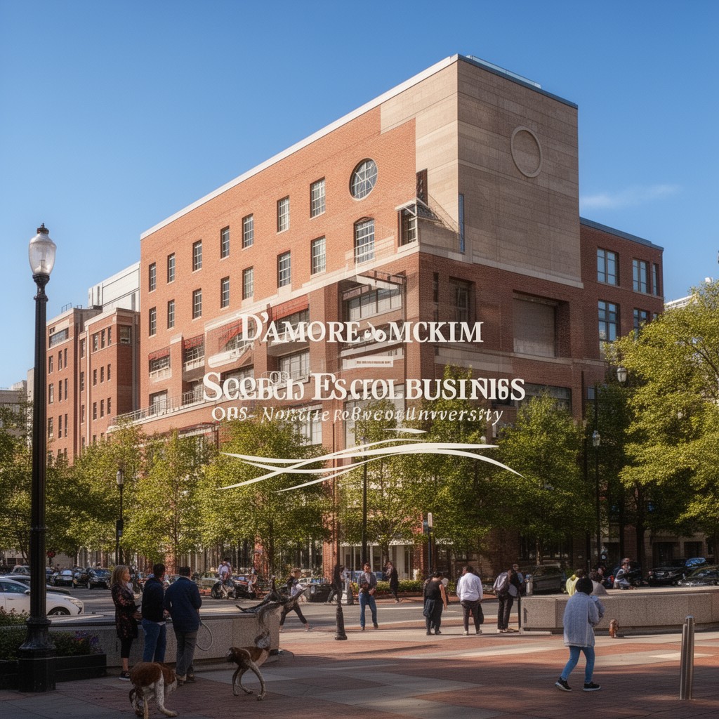 AI-generated illustration of D'Amore-McKim School of Business