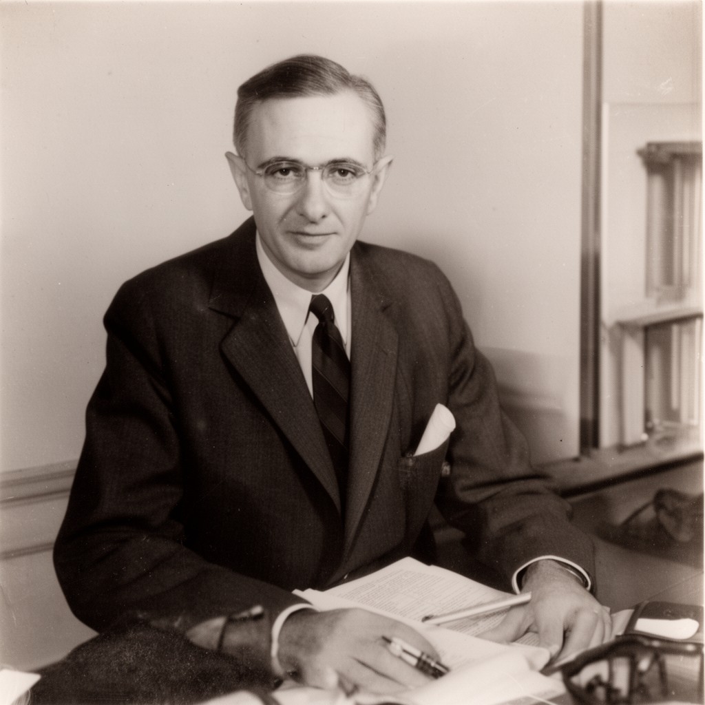 AI-generated illustration of Laurence K. Marshall