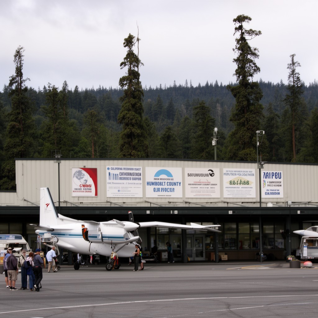 AI-generated illustration of California Redwood Coast–Humboldt County Airport