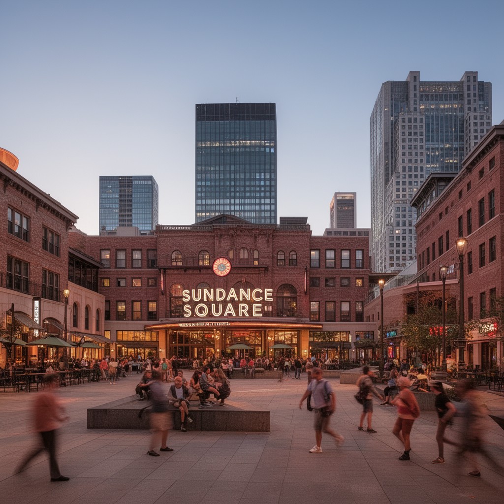 AI-generated illustration of Sundance Square