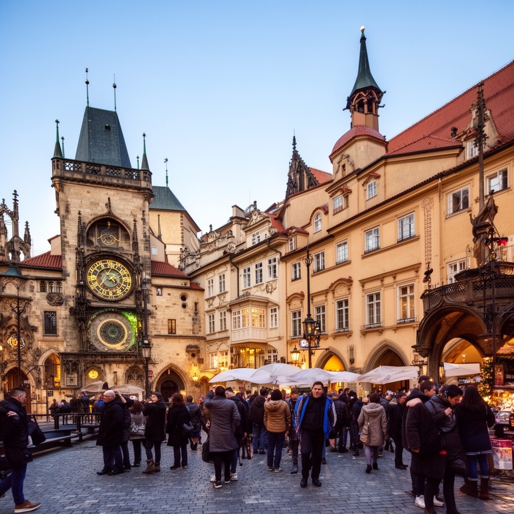 AI-generated illustration of Old Town Square