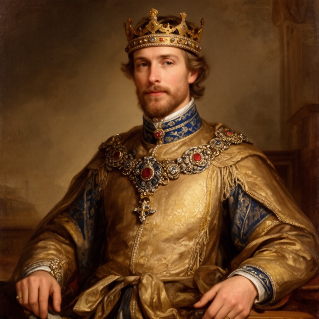 AI-generated illustration of King Gustav I of Sweden