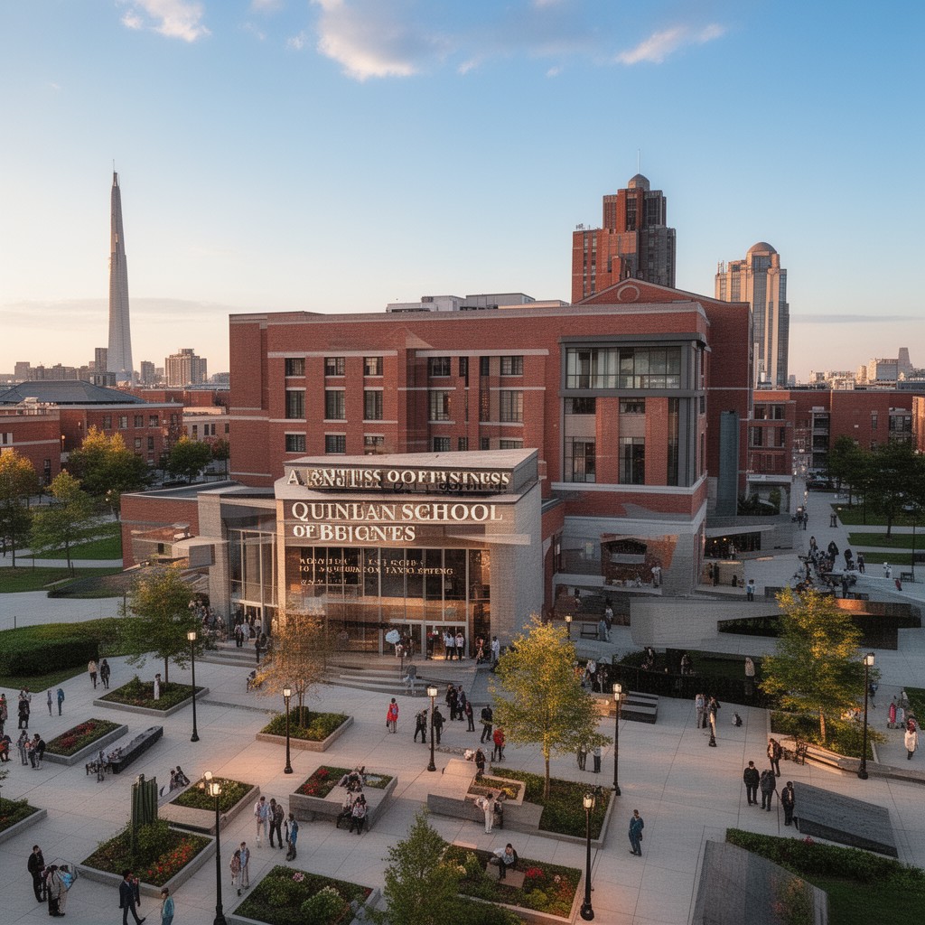 AI-generated illustration of Quinlan School of Business