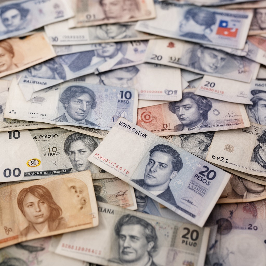 AI-generated illustration of Chilean peso