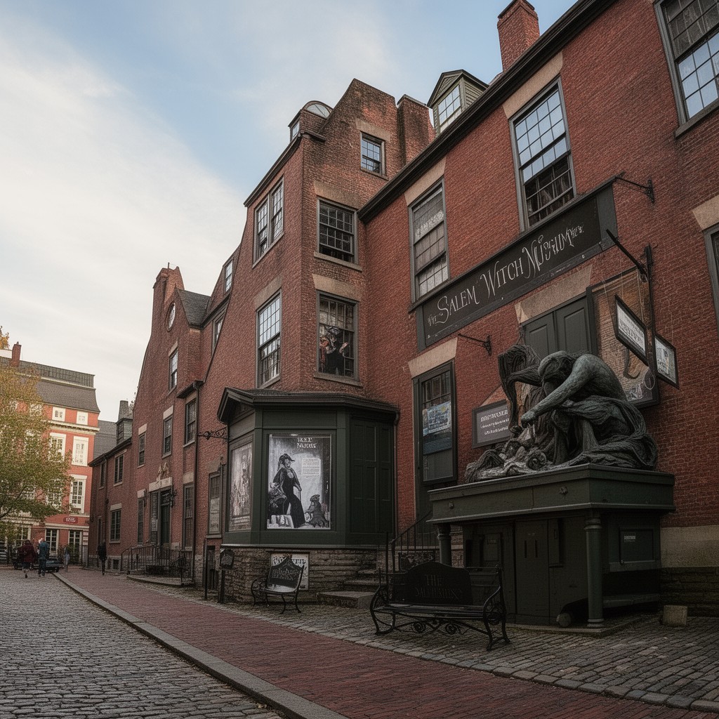 AI-generated illustration of Salem Witch Museum