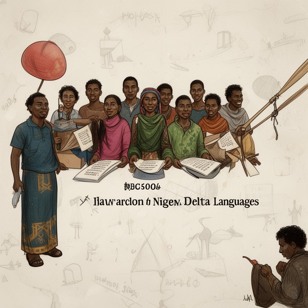 AI-generated illustration of Ijaw languages