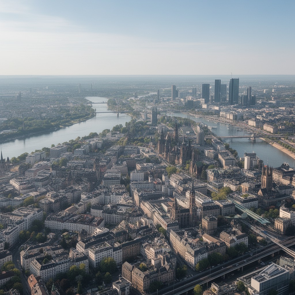 AI-generated illustration of Rhine-Main metropolitan region