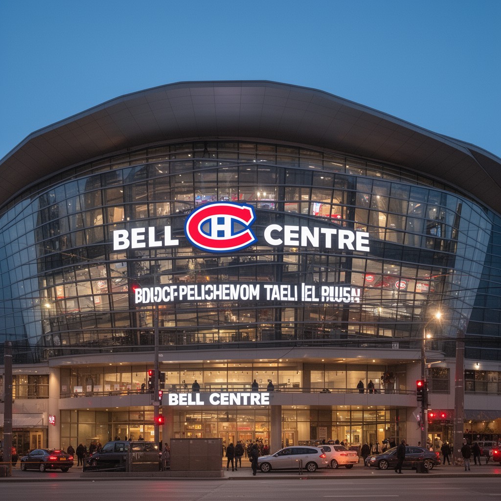 AI-generated illustration of Bell Centre